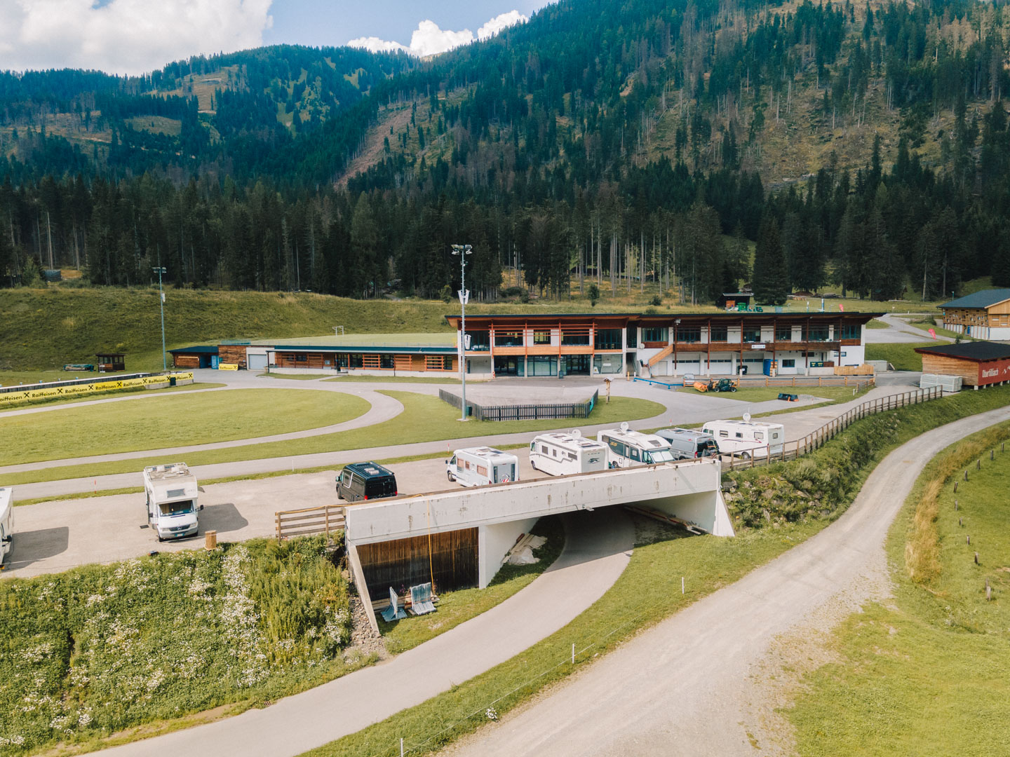 Biathlon, Langlaufzentrum Rollerbahn Obertilliach Unterführung