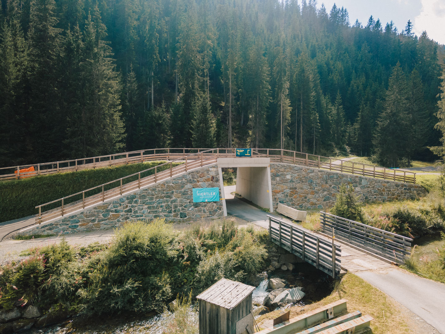 Biathlon, Langlaufzentrum Rollerbahn Obertilliach Brücke